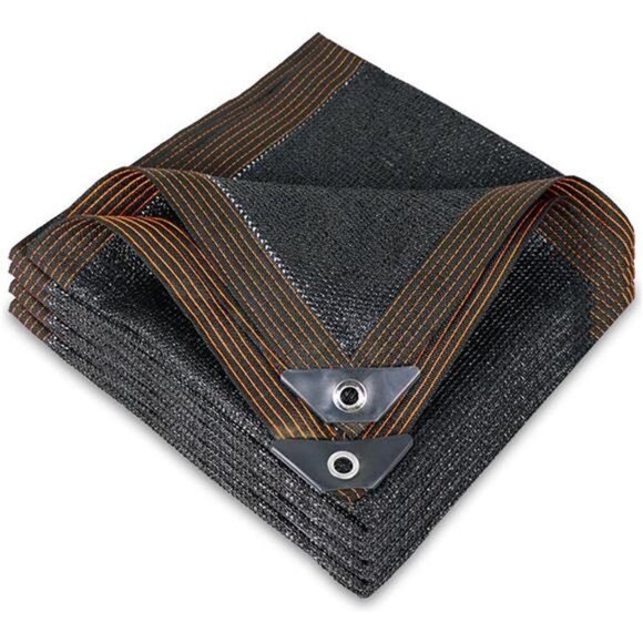 50% Black Shade Cloth, 10 x 20 FT Durable Mesh Tarp with Grommets, Garden Shade - Picture 1 of 7